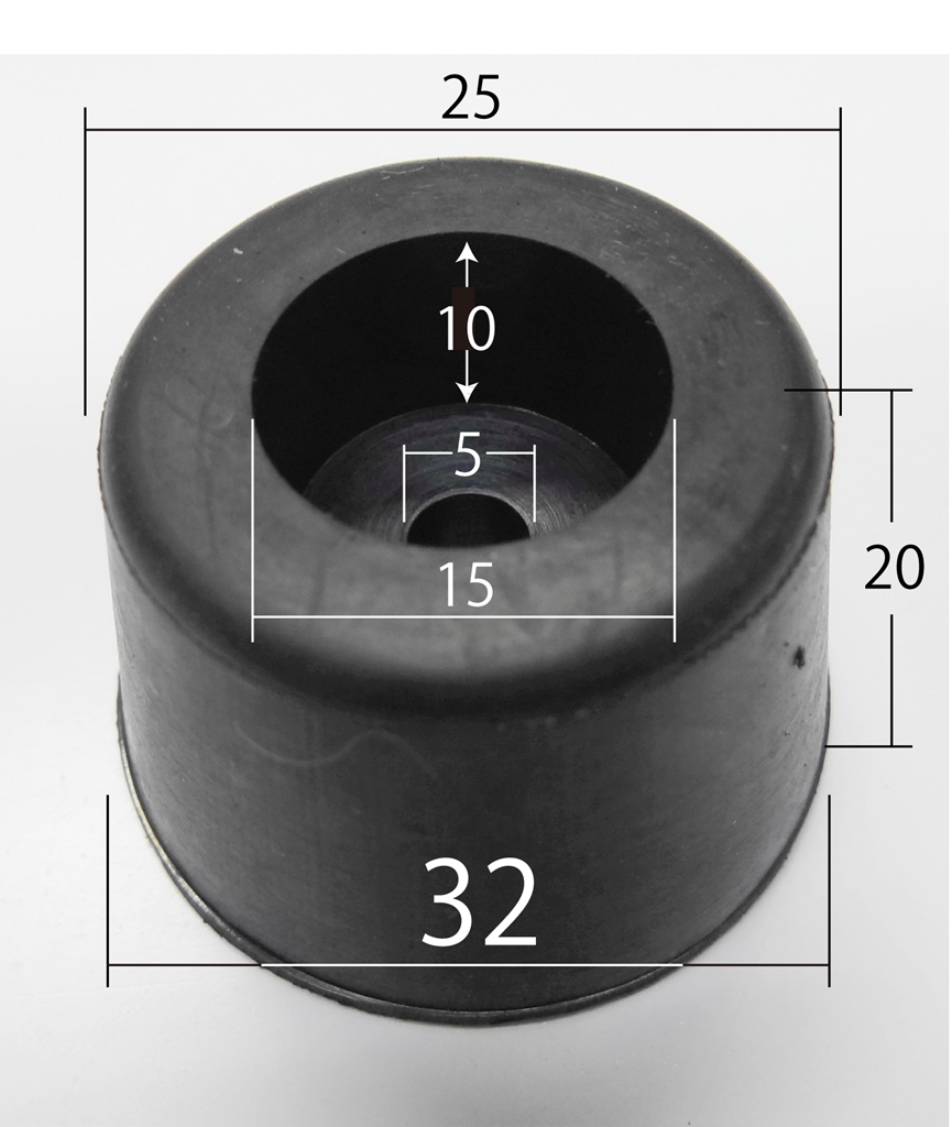 ゴム/ウレタン/スポンジ ＞ ゴム足4個とネジ4個のセット